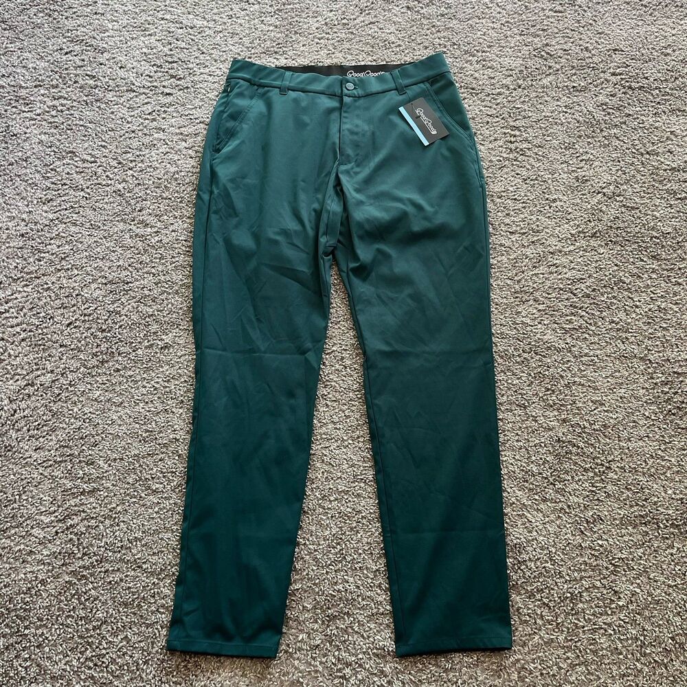 NEW Good Good Ivy Golf Pants Green Stretch Performance Chino Mens 30/30